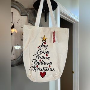 Christmas canvas bags. Set of three. Sold as set.